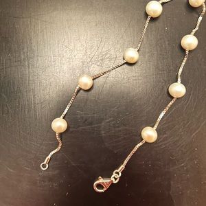 Sterling silver and pearl anklet!!